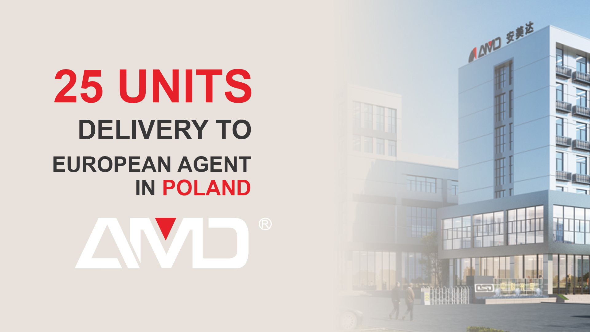 25 Einheiten optischer AMD®-Sortierer an europäischen Vertriebspartner in Polen versandt